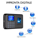Marcatempo Impronte Digitali Badge Biometrico per Presenze con Monitor 2.4" USB-3