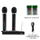 Microfoni Wireless per Karaoke Ricevitore 2 Canali Canto e Presentazioni-3