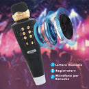 Microfono Karaoke Wireless Speaker Musica Bluetooth con USB per Feste Nero-5