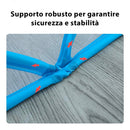Zanzariera per Letto Pieghevole 190x135 cm Esagonale a Rete Nylon Blu-4