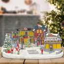 Villaggio Natalizio Città di Natale 41x30x22 cm con Luci Suoni e Movimento-4