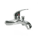 Miscelatore rubinetto per vasca da bagno in acciaio cromato monocomando-1