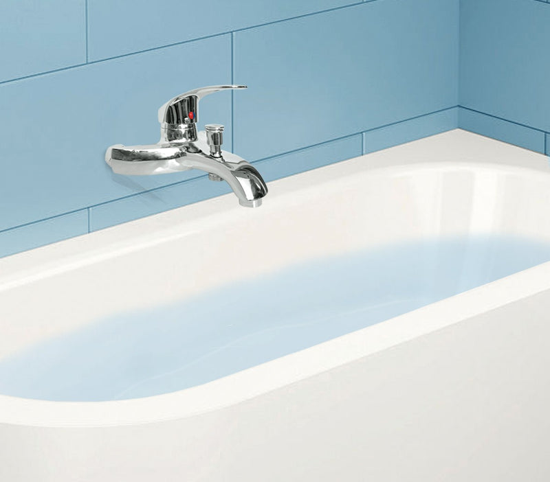 Miscelatore rubinetto per vasca da bagno in acciaio cromato monocomando-2