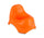 Vasino per bambini 25x22 cm in plastica colorata con gommini antiscivolo Arancione