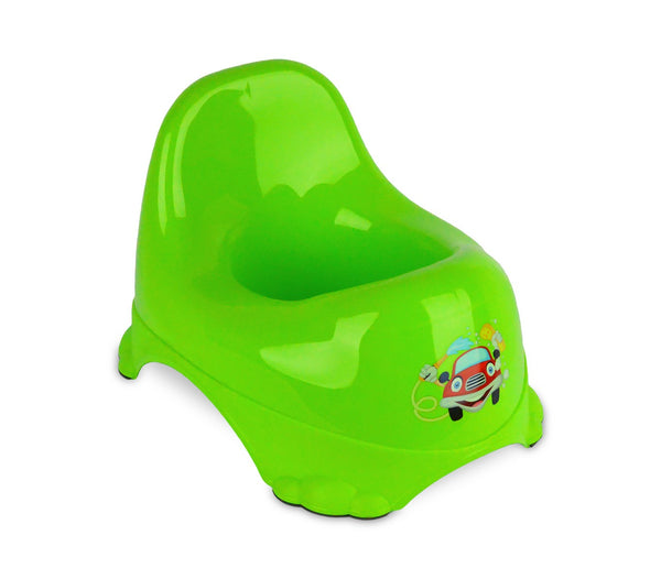 Vasino per bambini 25x22 cm in plastica colorata con gommini antiscivolo Verde prezzo