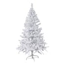 Albero di Natale Bianco 210 cm Abete Artificiale Rami Pieghevoli Bianco Natale-1