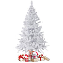 Albero di Natale Bianco 210 cm Abete Artificiale Rami Pieghevoli Bianco Natale-2