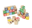 Playset pedagogico 30 pz in legno cubi 3x3 cm con animali lettere e numeri-2