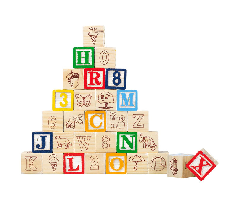 Playset pedagogico 30 pz in legno cubi 3x3 cm con animali lettere e numeri-3