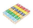 Playset pedagogico 30 pz in legno cubi 3x3 cm con animali lettere e numeri-4
