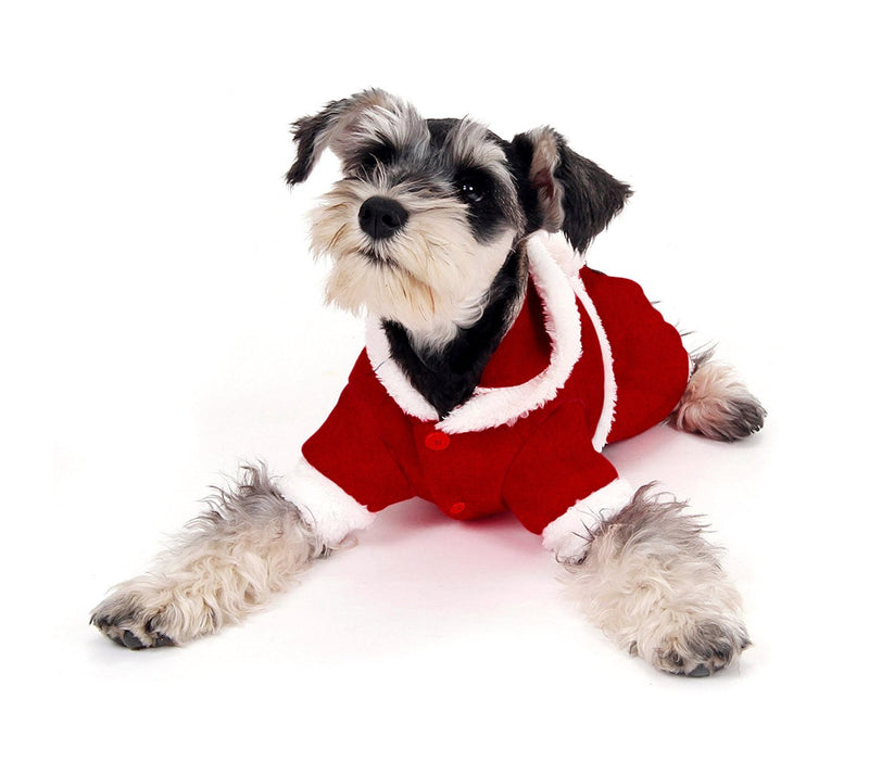 Vestito Babbo Natale per Cani in Poliestere Rosso-3