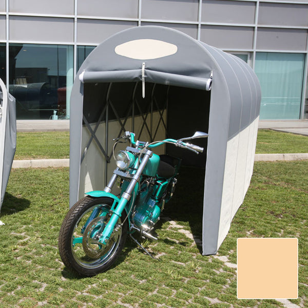 sconto Motobox a Tunnel Copertura Box in PVC per Moto Scooter - 270x120xh155 cm Beige Maddi