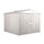 Casetta Box da Giardino in Lamiera di Acciaio Porta Utensili 276x260x212 cm Enaudi Bianca