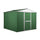 Casetta Box da Giardino in Lamiera di Acciaio Porta Utensili 276x260x212 cm Enaudi Verde