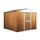Casetta Box da Giardino in Lamiera di Acciaio Porta Utensili 276x260x212 cm Enaudi Legno