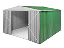 Casetta Box da Giardino in Lamiera di Acciaio Porta Utensili 360x345x212 cm Enaudi Verde-2