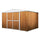 Casetta Box da Giardino in Lamiera di Acciaio Porta Utensili 360x345x212 cm Enaudi Legno