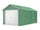 Casetta Box da Giardino in Lamiera di Acciaio 360x608x307 cm Verde