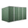 Casetta Box da Giardino in Lamiera di Acciaio Porta Utensili 345x186x192 cm Enaudi Verde