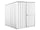 Casetta Box da Giardino in Lamiera di Acciaio Porta Utensili 175x185x192 cm Enaudi Bianco
