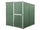 Casetta Box da Giardino in Lamiera di Acciaio Porta Utensili 175x185x192 cm Enaudi Verde