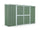 Casetta Box da Giardino in Lamiera di Acciaio Porta Utensili 307x100x192 cm Enaudi Verde