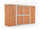 Casetta Box da Giardino in Lamiera di Acciaio Porta Utensili 307x100x192 cm Enaudi Legno
