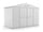Casetta Box da Giardino in Lamiera di Acciaio Porta Utensili 327x155x217 cm Enaudi Bianco