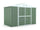 Casetta Box da Giardino in Lamiera di Acciaio Porta Utensili 327x155x217 cm Enaudi Verde