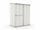 Casetta Box da Giardino in Lamiera di Acciaio Porta Utensili 155x100x192 cm Enaudi Bianca