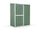 Casetta Box da Giardino in Lamiera di Acciaio Porta Utensili 155x100x192 cm Enaudi Verde