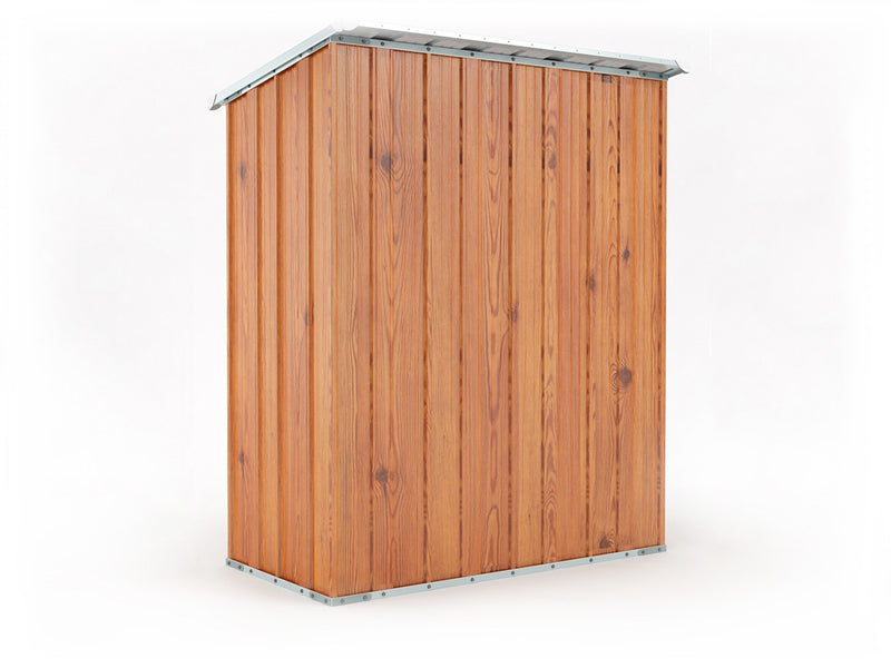 Casetta Box da Giardino in Lamiera di Acciaio Porta Utensili 155x100x192 cm Enaudi Legno-3