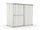 Casetta Box da Giardino in Lamiera di Acciaio Porta Utensili 174x100x174 cm Enaudi Bianca