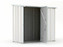 Casetta Box da Giardino in Lamiera di Acciaio Porta Utensili 174x100x174 cm Enaudi Bianca-2