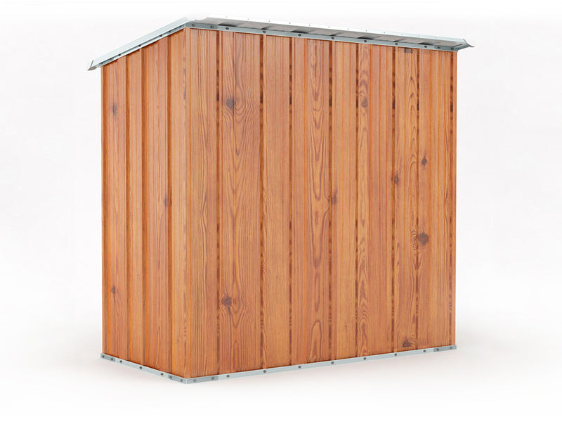 Casetta Box da Giardino in Lamiera di Acciaio Porta Utensili 174x100x174 cm Enaudi Legno-3