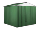 Casetta Box da Giardino in Lamiera di Acciaio Porta Utensili 275x175x215 cm Enaudi Verde-3