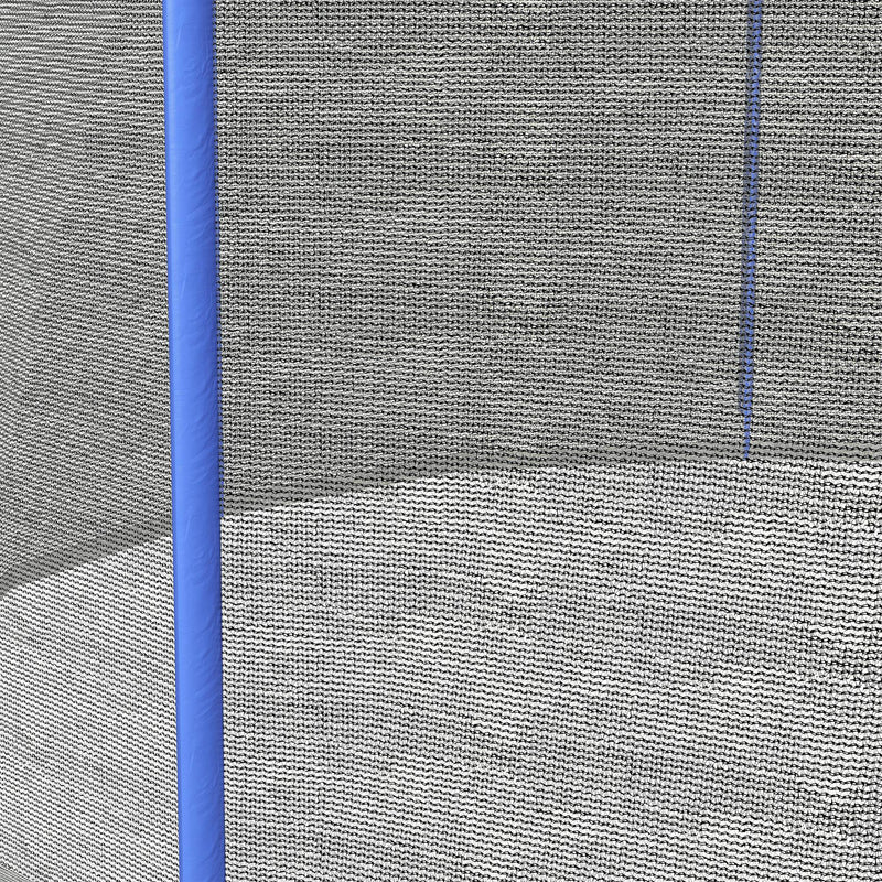 Rete di Protezione per Trampolini a 6 Pali con Ingresso con Cerniera Ø305x180 cm in PE Nero e Blu-9