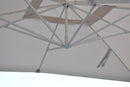 Ombrellone da Giardino Decentrato 3x3m in Alluminio Telo in Poliestere Mosini Blues Bianco-10