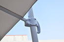 Ombrellone da Giardino Decentrato 3x3m in Alluminio Telo in Poliestere Mosini Blues Bianco-7