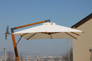 Ombrellone da Giardino Decentrato 3x3m in Legno Telo in Acrilico Danieli San Francisco Ecrù-8