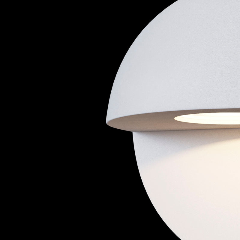 Lampada da parete Outdoor in Alluminio Mezzo Bianco-4