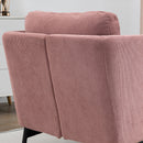 Poltroncina 73x74x82 cm in Velluto a Coste Rosa-7