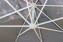 Ombrellone da Giardino Mercurio Decentrato 3x3 m in Alluminio Tortora Telo Grigio-3