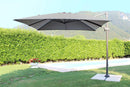 Ombrellone da Giardino Newton Decentrato 2x3 m in Alluminio Nero Telo Grigio-2