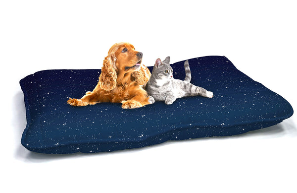 online Cuscino Imbottito per Cani e Gatti 60x100 cm in Microfibra Stars