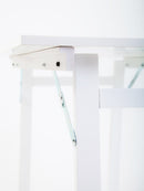 Tavolo Pieghevole Salvaspazio 70x100x71,5 cm Party in Legno e Laminato Bianco-3