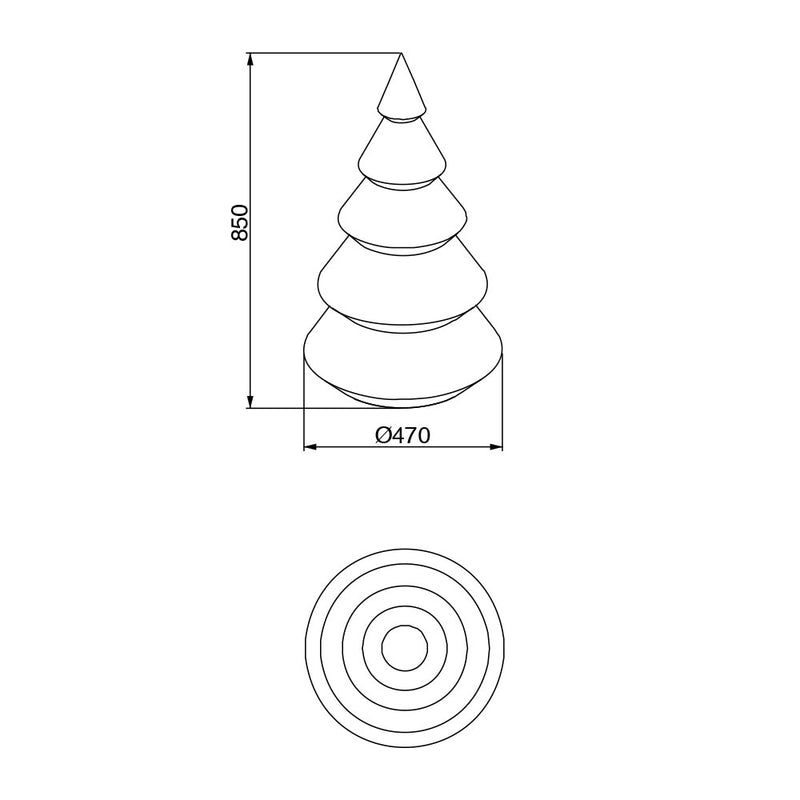 Lampada Albero di Natale da Terra Interno/Esterno H85cm Arkema P201 Vari Colori-5