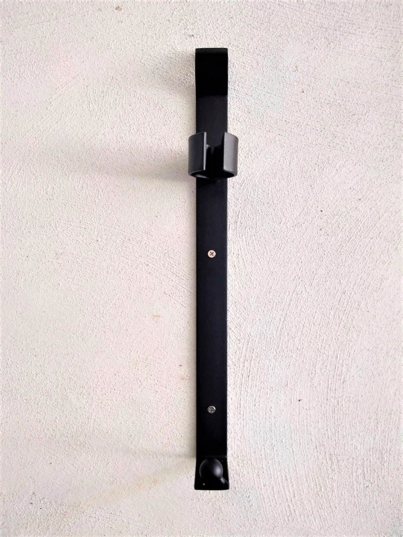 Portabottiglie da Parete 39x3,3 cm in Acciaio Giove Nero-3