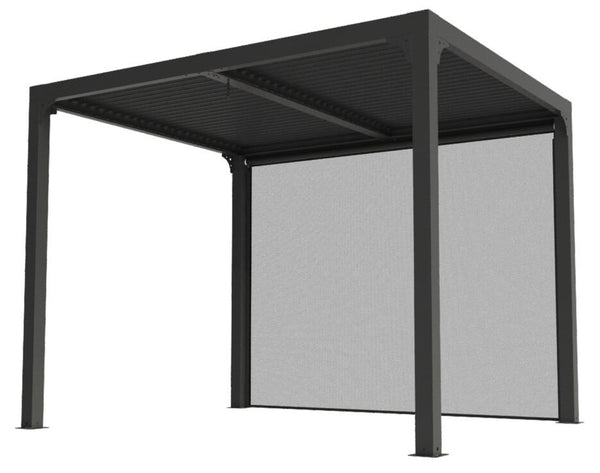 Pergola da Giardino 2,4x3x2,35 m in Alluminio con Tenda Laterale Grigio Antracite online