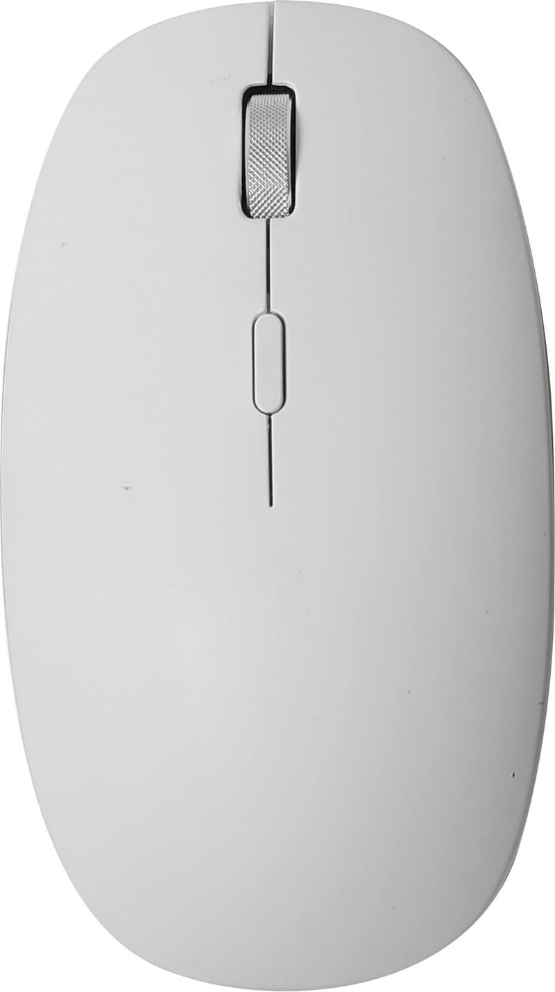 Mouse Wireless Ricaricabile 2.4GHz in Plastica Bianco-1